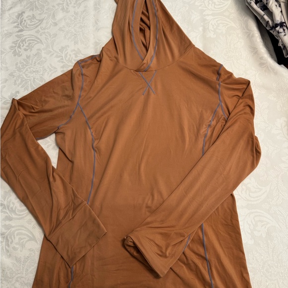 Fabletics Orange Hoodie with Blue Stitching - Picture 4 of 4